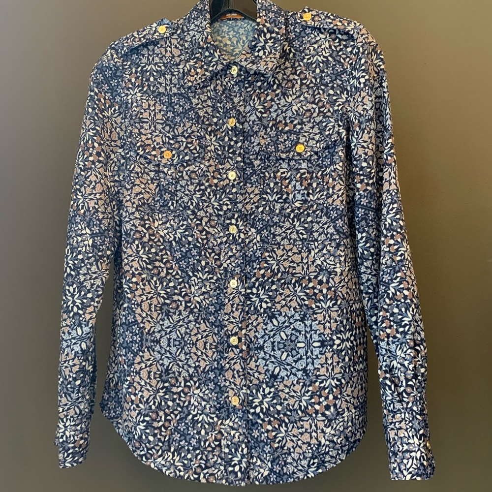 Tory Burch Floral Pattern Button Down